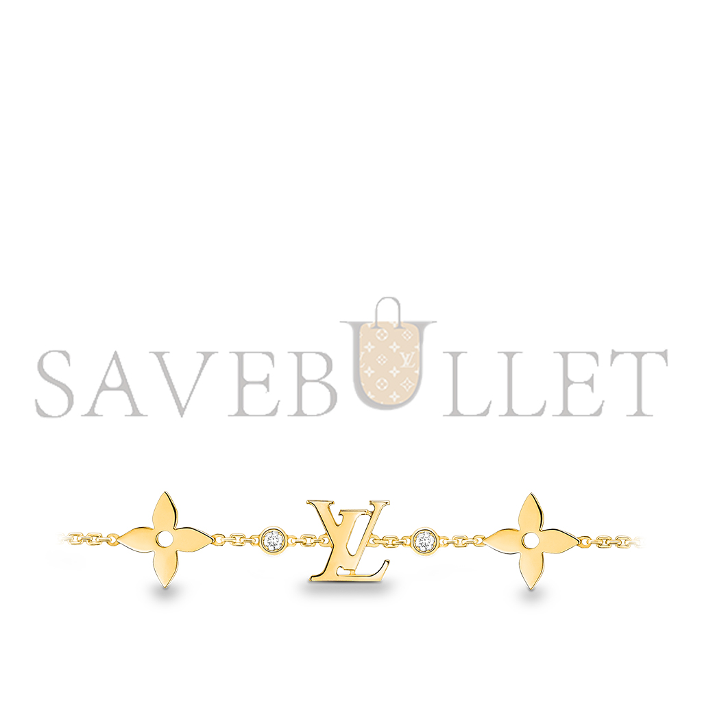 LOUIS VUITTON IDYLLE BLOSSOM MONOGRAM BRACELET, YELLOW GOLD AND DIAMONDS Q95588